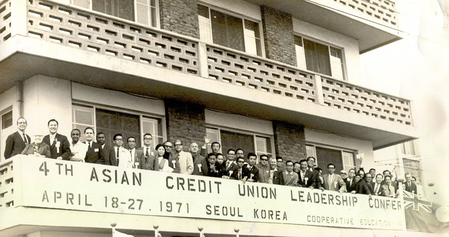 아시아신협연합회 창립이 이뤄진 제4차 아시아 지역 신협 지도자대회(1971. 04. 18. ~ 27.)