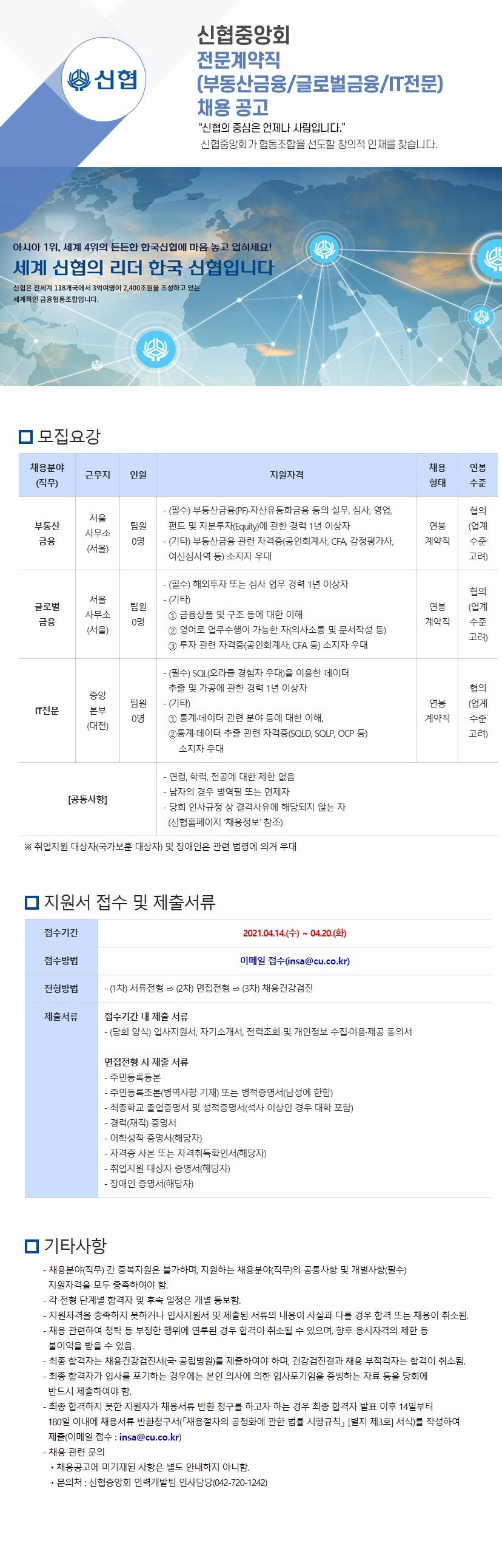 채용 공고문